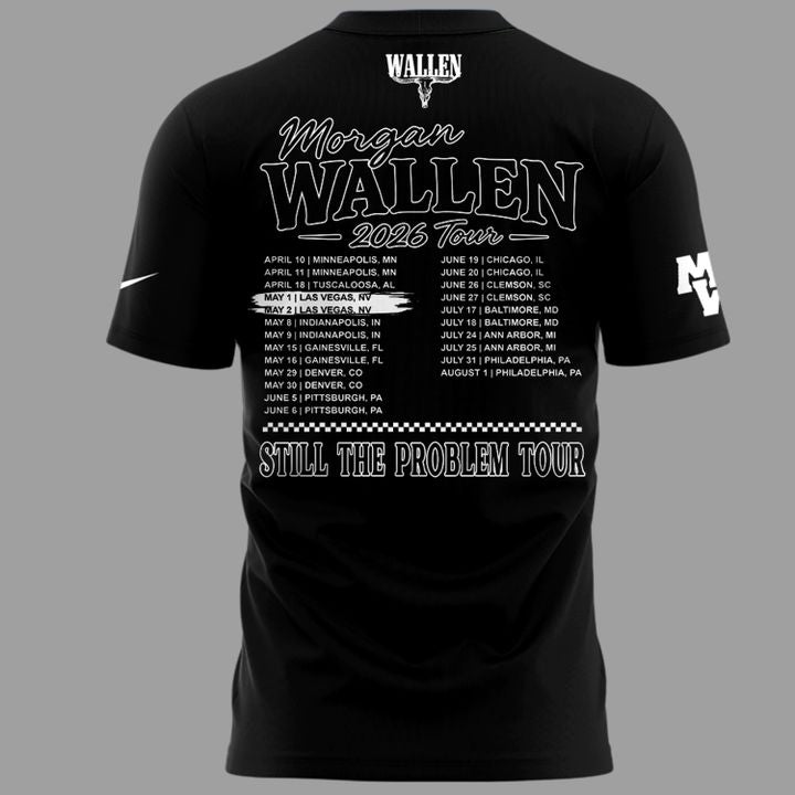 Limited Edition T-Shirt White Morgan Wallen x Las Vegas Raiders