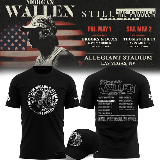 Limited Edition T-Shirt White Morgan Wallen x Las Vegas Raiders