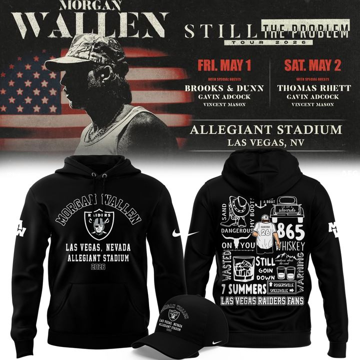 Limited Edition Hoodie Morgan Wallen x Las Vegas Raiders for fans