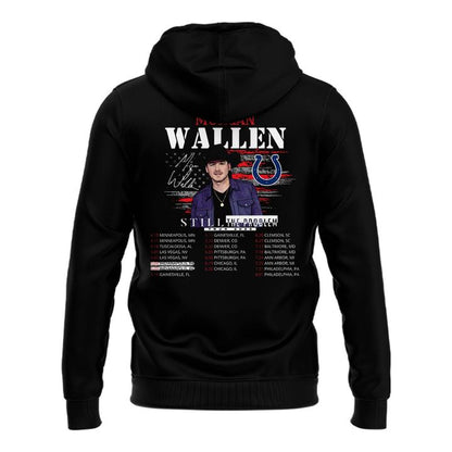 Indianapolis Colts x Morgan Wallen "Still The Problem Tour" 2026 BLue Hoodie
