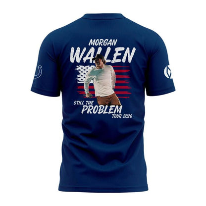 Indianapolis Colts x Morgan Wallen "Still The Problem Tour" 2026 Black T-Shirt