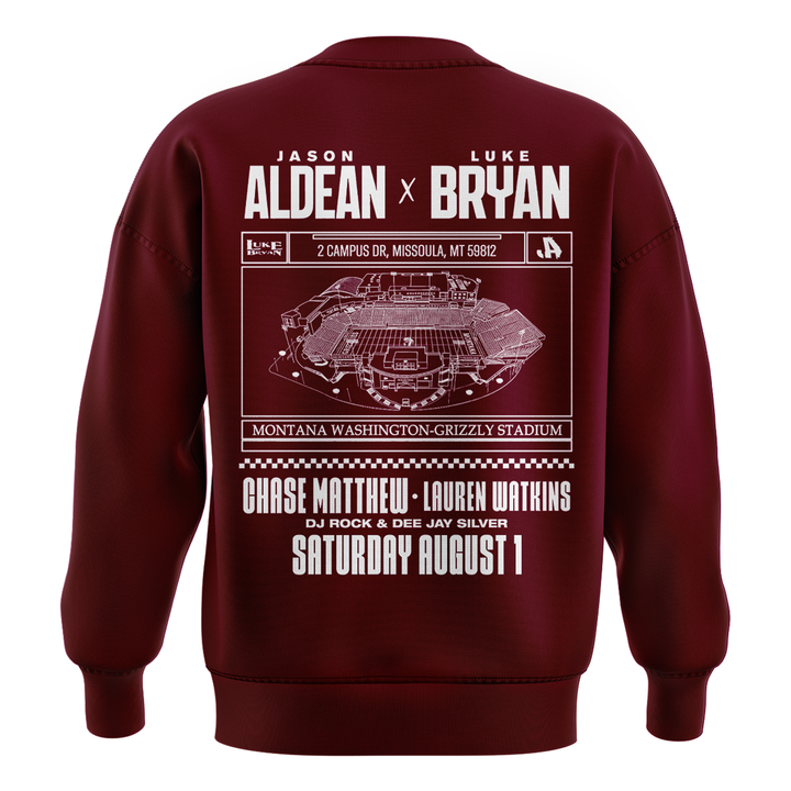 Limited Edition Montana Grizzlies x Jason Aldean And Luke Bryan Sweatshirt