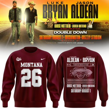 Limited Edition Montana Grizzlies x Jason Aldean And Luke Bryan Sweatshirt