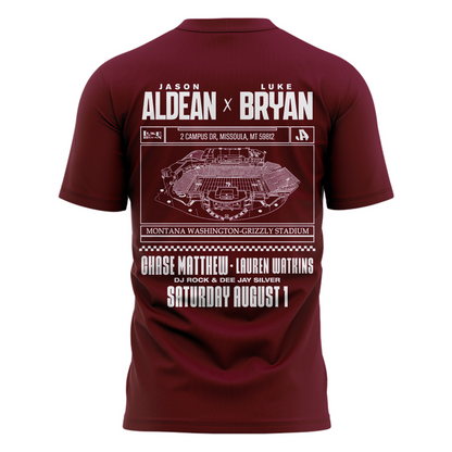 Limited Edition Montana Grizzlies x Jason Aldean And Luke Bryan Tshirt