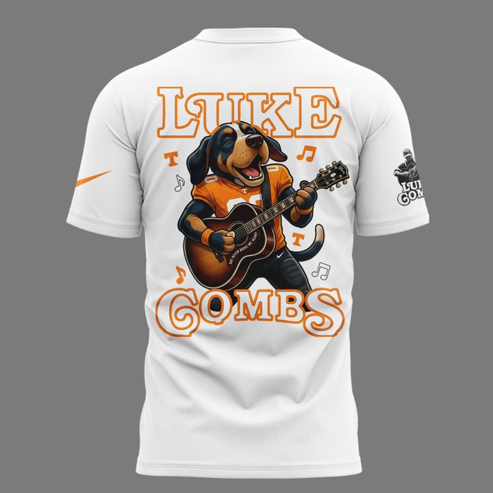 Exclusive Edition Luke Combs x Tennessee Volunteers Football - My Kinda Saturday Night Tour Country Music 2026 White T-Shirt