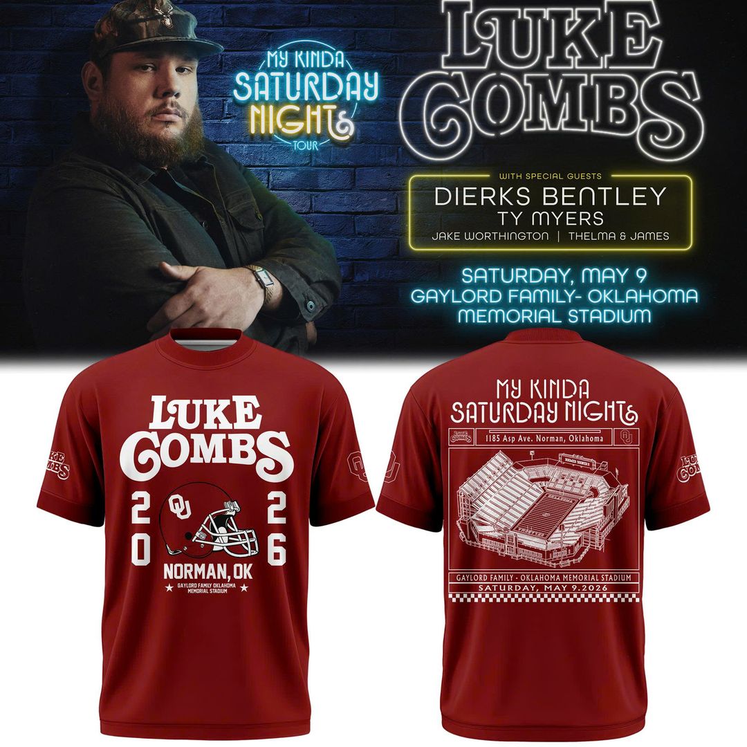 Limited Edition “My Kinda Saturday Night Tour” at Oklahoma Memorial Stadium Shirt