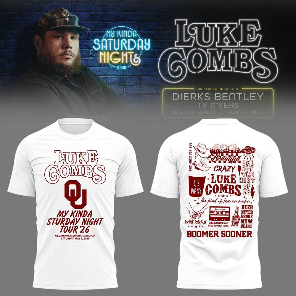 Limited Edition “My Kinda Saturday Night Tour” at Oklahoma Memorial Stadium Shirt