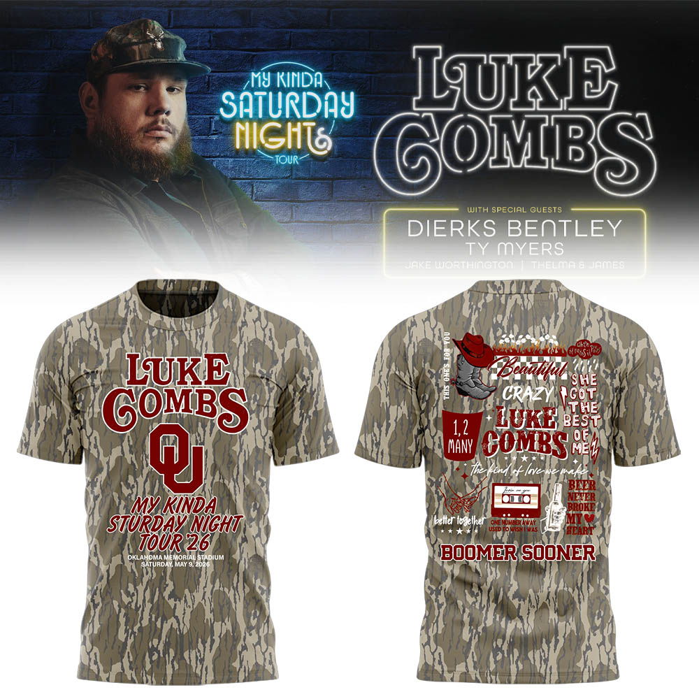 Limited Edition “My Kinda Saturday Night Tour” at Oklahoma Memorial Stadium Shirt