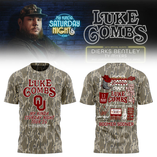 Limited Edition “My Kinda Saturday Night Tour” at Oklahoma Memorial Stadium Shirt