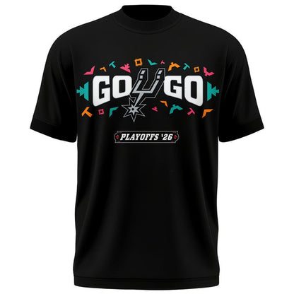 01.San Antonio Spurs 2026  Playoffs T-Shirt - Round 2 Game2