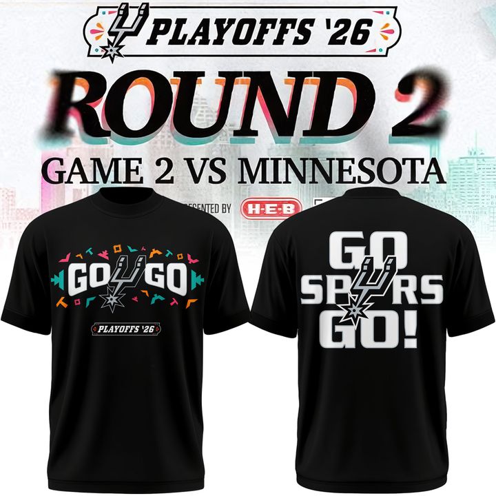 01.San Antonio Spurs 2026  Playoffs T-Shirt - Round 2 Game2