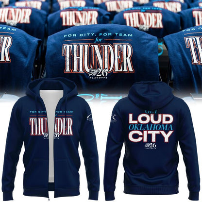 2026 Game 2 Oklahoma City Thunder Playoffs Zip Hoodie