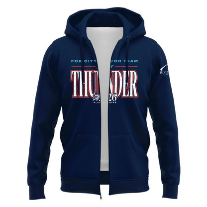 2026 Game 2 Oklahoma City Thunder Playoffs Zip Hoodie