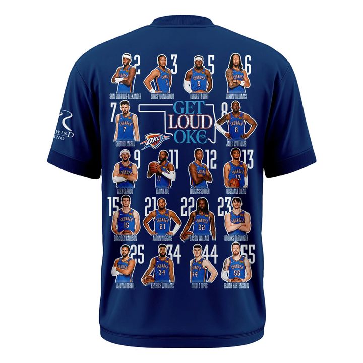 Exclusive 2026 Oklahoma City Thunder Playoffs Round 2 Game 2 T-Shirt “For City. For Team. For Thunder.”