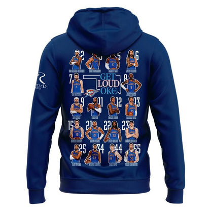 Exclusive 2026 Oklahoma City Thunder Playoffs Round 2 Game 2 Hoodie “For City. For Team. For Thunder.”