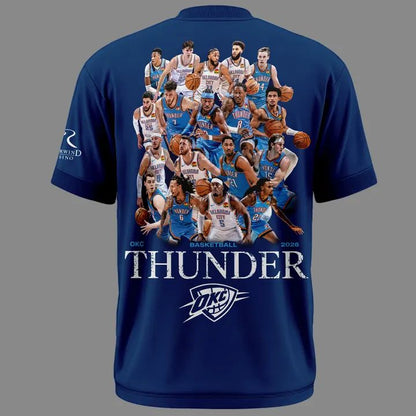 Limited Edition 2026 Oklahoma City Thunder Playoffs Round 2 Game 2 T-Shirt “For City. For Team. For Thunder.” for fans