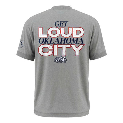 2026 Game 2 Oklahoma City Thunder Playoffs Heather Grey T-Shirt