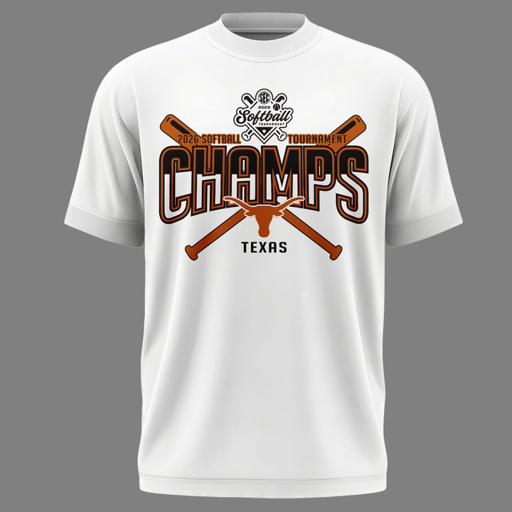 Special New Edition Texas Softball Champions White Tshirt 2026