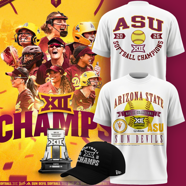 Arizona State Sun Devils 2026 Softball Tournament Champions T-shirt