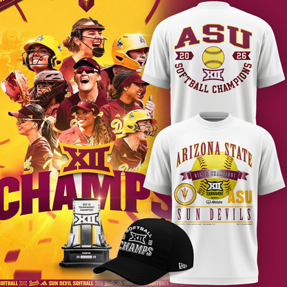 Arizona State Sun Devils 2026 Softball Tournament Champions T-shirt