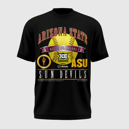 Arizona State Sun Devils 2026 Softball Tournament Champions T-shirt -Black