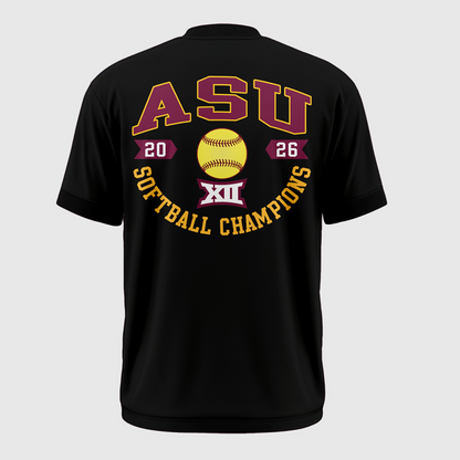 Arizona State Sun Devils 2026 Softball Tournament Champions T-shirt -Black