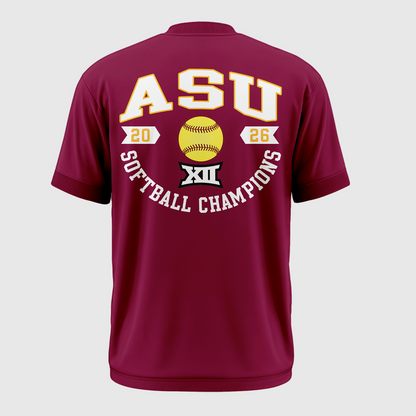 Arizona State Sun Devils 2026 Softball Tournament Champions T-shirt -Red