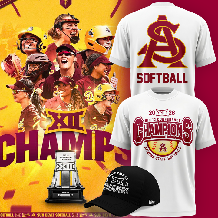 Arizona State Sun Devils 2026 Softball Tournament Champions T-shirt