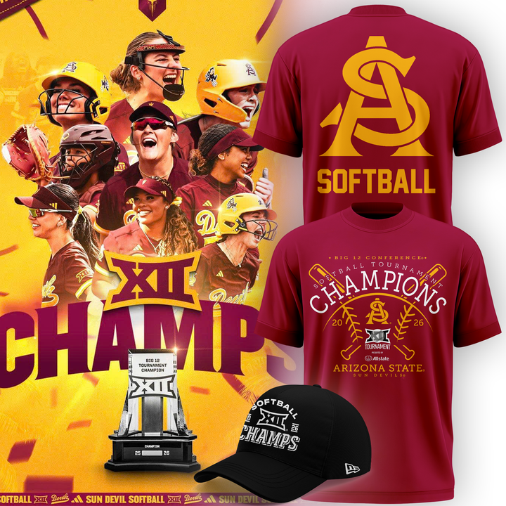 02.Arizona State Sun Devils 2026 Softball Tournament Champions T-shirt
