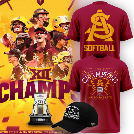 02.Arizona State Sun Devils 2026 Softball Tournament Champions T-shirt