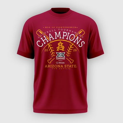 02.Arizona State Sun Devils 2026 Softball Tournament Champions T-shirt
