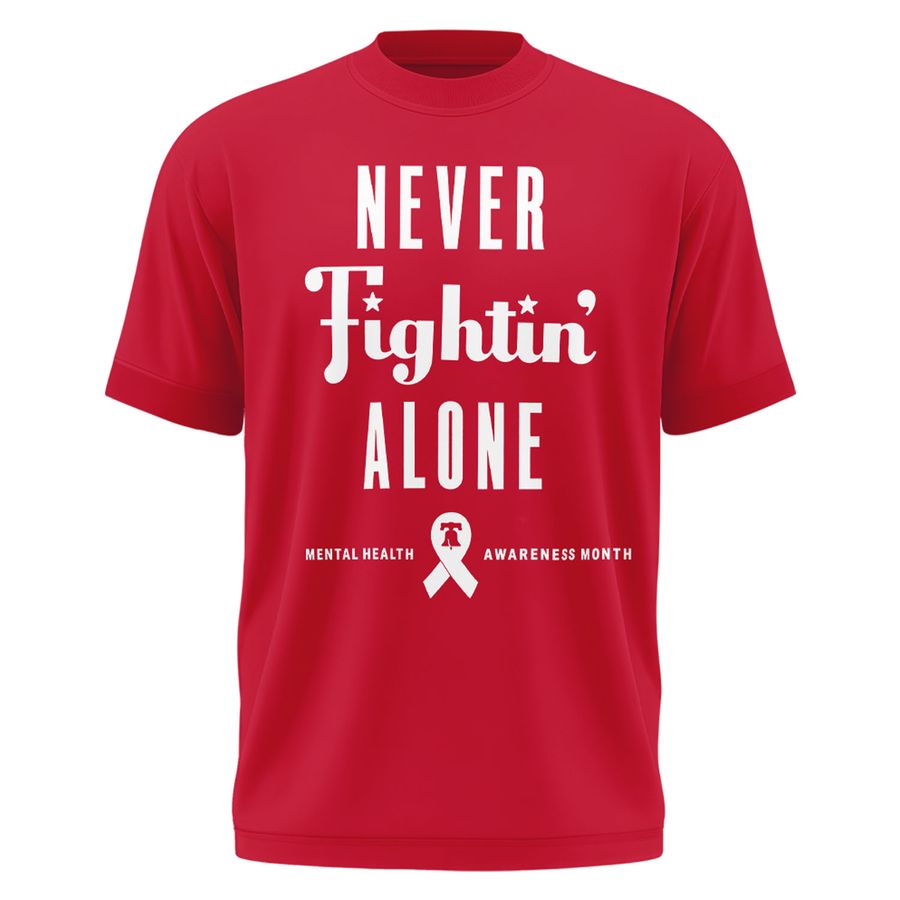 Never Fightin' Alone 💚 Black T-Shirt