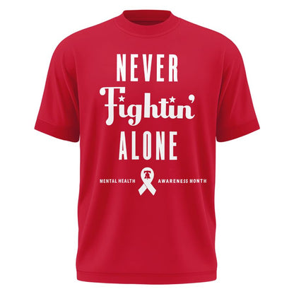 Never Fightin' Alone 💚 Black T-Shirt