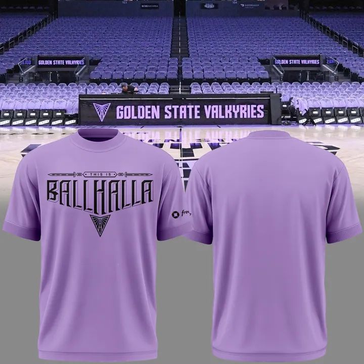 2026 Exclusive Version T-Shirt "BALLHALLA" Golden State Valkyries.