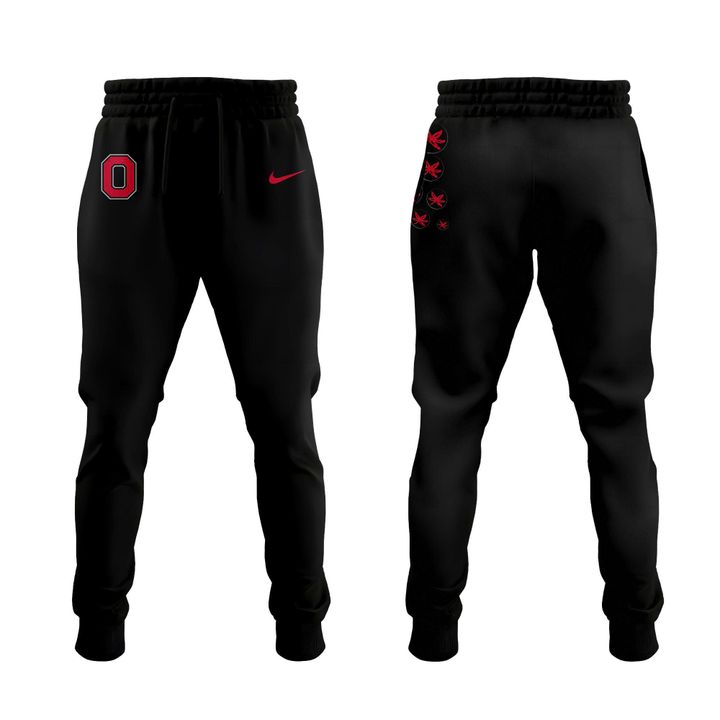 Ohio State Buckeyes Football Blackout Premium Hoodie Set