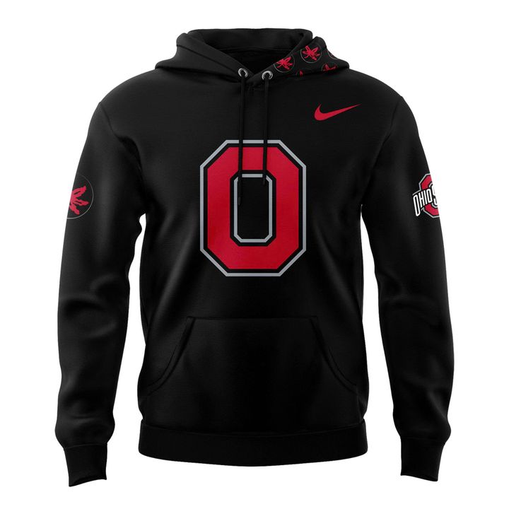 Ohio State Buckeyes Football Blackout Premium Hoodie Set