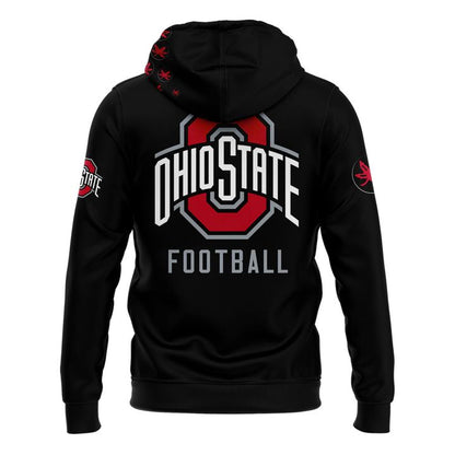 Ohio State Buckeyes Tunnel Vision All-Black Football Hoodie – Limited Edition