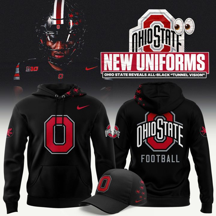 Ohio State Buckeyes Football Blackout Premium Hoodie Set