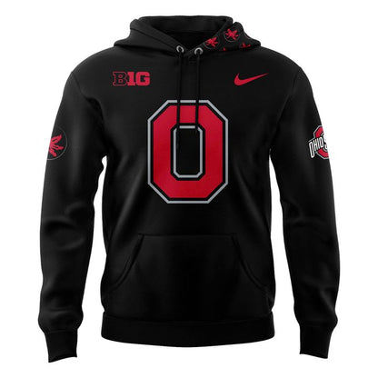 Ohio State Buckeyes Tunnel Vision All-Black Football Hoodie – Limited Edition
