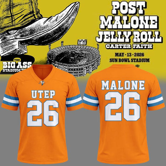 Limited Edition Post Malone x UTEP Miners Football Jersey 2026