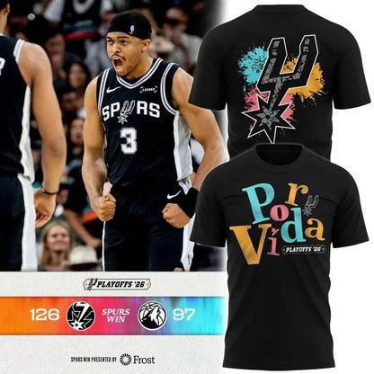 San Antonio Spurs 2026 Playoffs "Por Vida" Shirt - Round 2 -Game 5