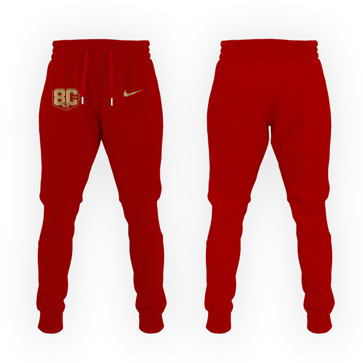 1.2026 Exclusive San Francisco 49ers 80th Year Anniversary Tshirt