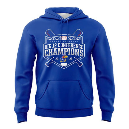 Kansas Jayhawks baseball 2026 Conference Regular Season Champions Hoodie