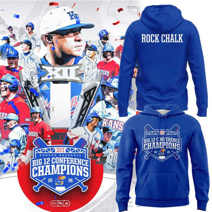 Kansas Jayhawks baseball 2026 Conference Regular Season Champions Hoodie