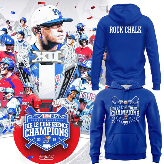 Kansas Jayhawks baseball 2026 Conference Regular Season Champions Hoodie