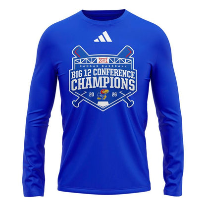 Unisex adidas Royal Kansas Jayhawks 2026 Baseball Regular Season Champions Long Tee