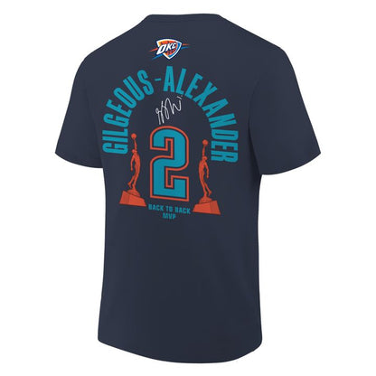 OKC Thunder 2026 MVP Back 2 Back Signature T-shirt