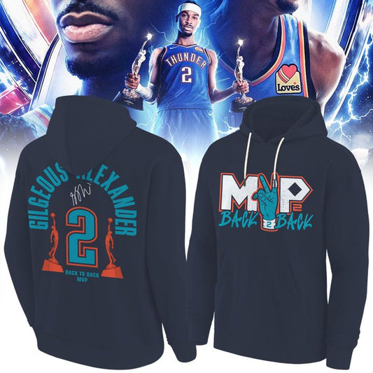OKC Thunder 2026 MVP Back 2 Back Signature Hoodie
