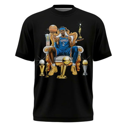 Shai Gilgeous Alexander BACK-TO-BACK MVP Black T-Shirt V2