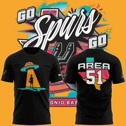 San Antonio Spurs Fiesta Alien Landing Tee